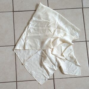 Silky Cream Square Scarf